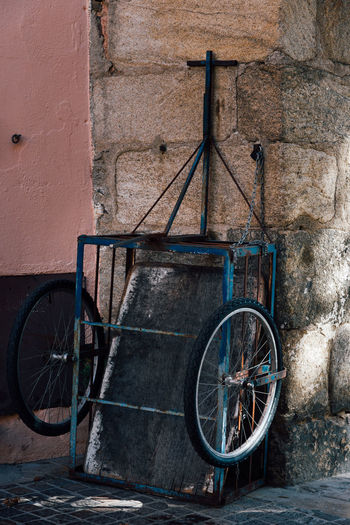 Bicycle on wall