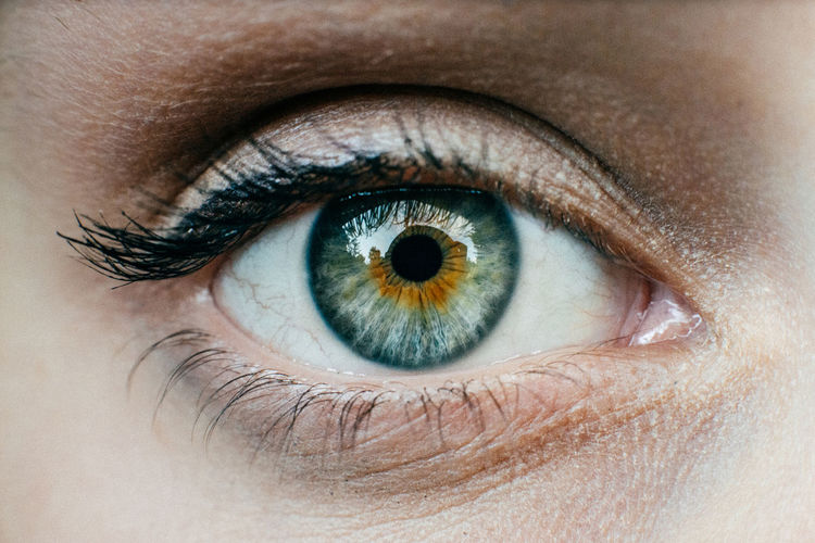 Adult Adults Only Beautiful Woman Beauty Close-up Extreme Close-up Eyeball Eyebrow Eyelash Eyesight Front View Full Frame Human Body Part Human Eye Human Skin Iris - Eye Lens - Eye Looking At Camera Macro One Person One Woman Only Outdoors People Portrait Women