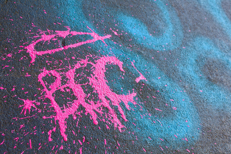 Full frame shot of painting on road